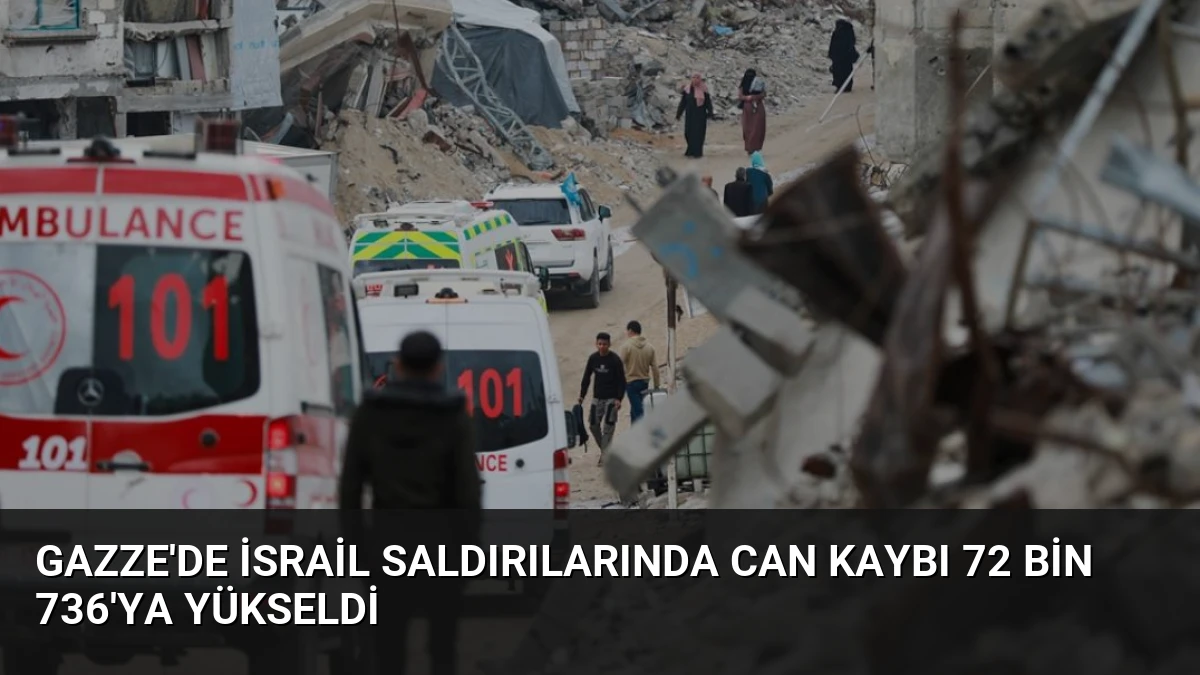 Gazze’de İsrail Saldırılarında Can Kaybı 72 Bin 736’ya Yükseldi