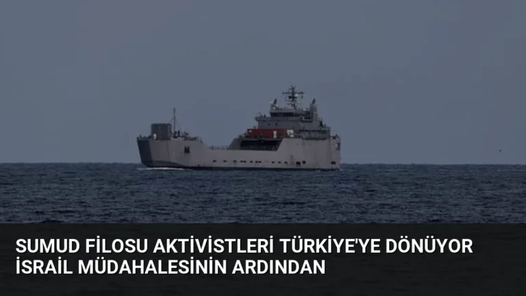 Sumud Filosu Aktivistleri Türkiye’ye Dönüyor İsrail Müdahalesinin Ardından