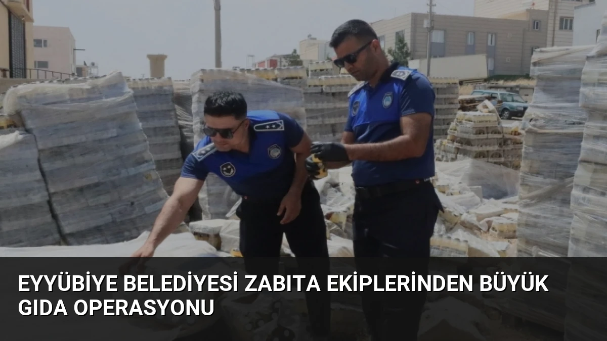 Eyyübiye Belediyesi Zabıta Ekiplerinden Büyük Gıda Operasyonu