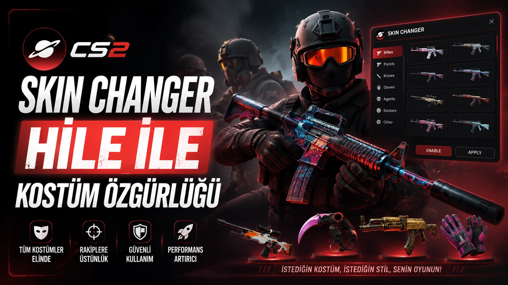 CS2 Skin Changer Hile ile Kostüm Özgürlüğü