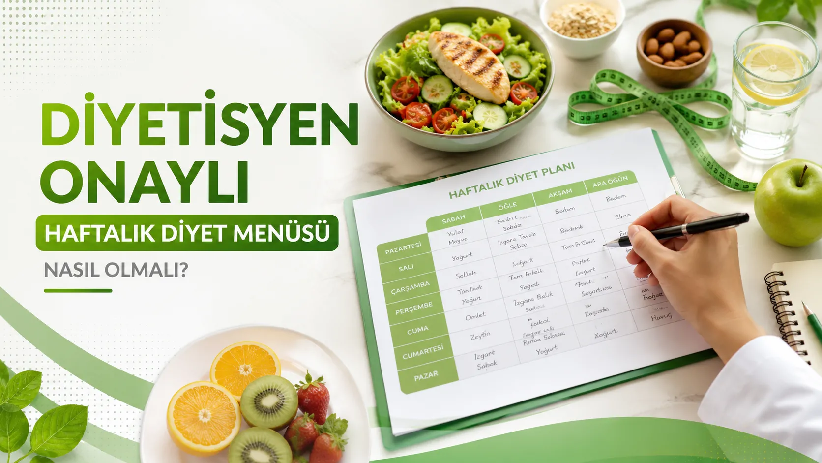 Diyetisyen Onaylı Haftalık Diyet Menüsü Nasıl Olmalı?
