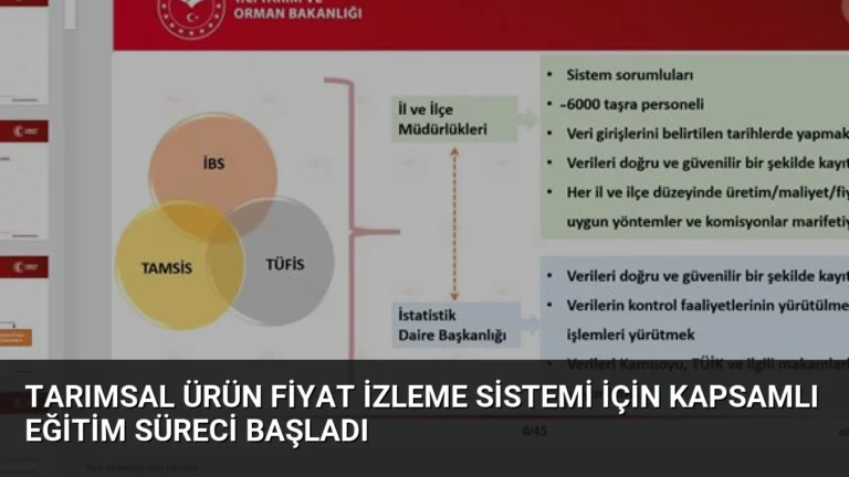 Tarımsal Ürün Fiyat İzleme Sistemi İçin Kapsamlı Eğitim Süreci Başladı
