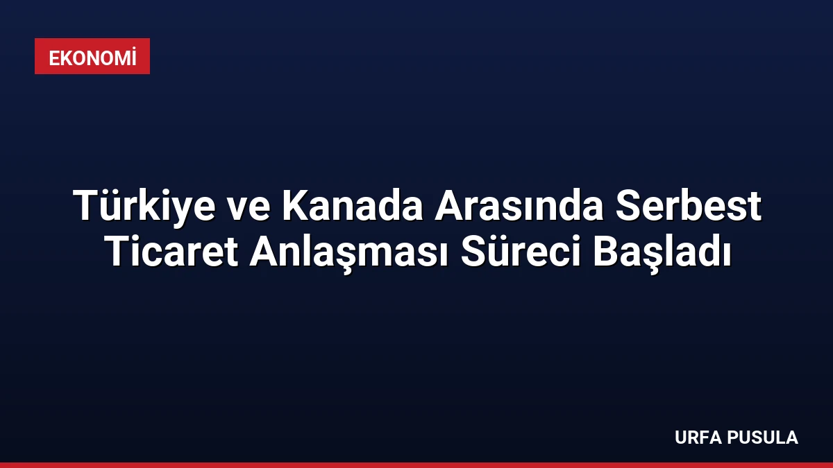 Türkiye ve Kanada Arasında Serbest Ticaret Anlaşması Süreci Başladı