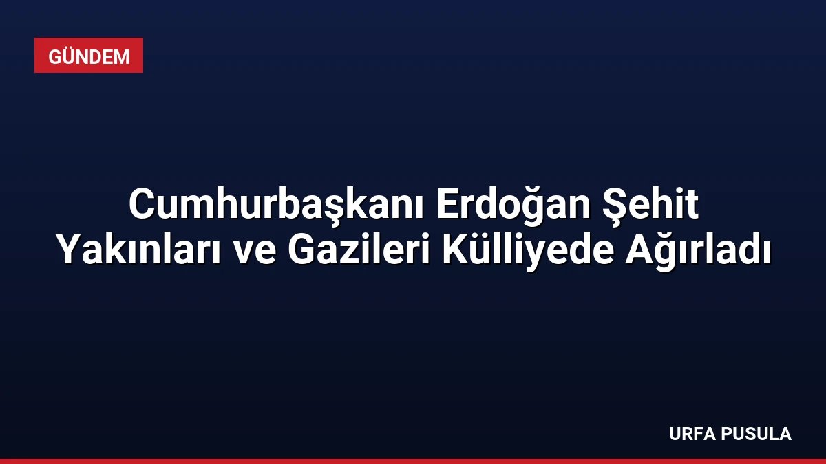 Cumhurbaşkanı Erdoğan Şehit Yakınları ve Gazileri Külliyede Ağırladı