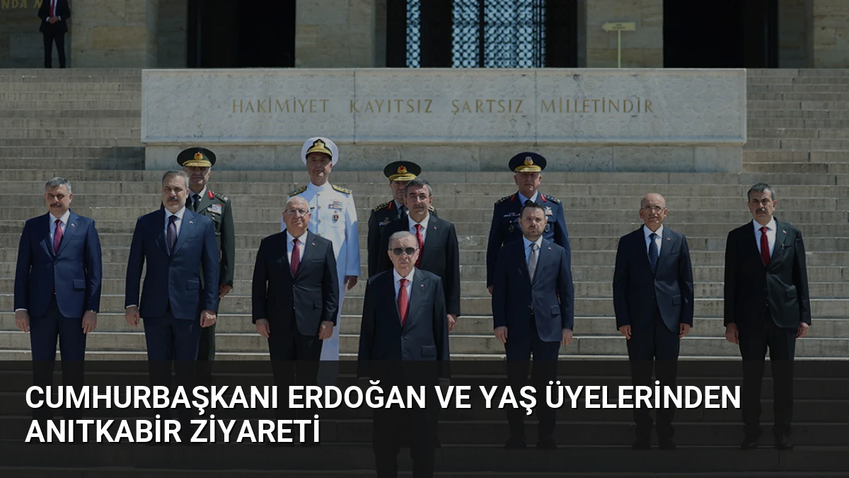 Cumhurbaşkanı Erdoğan ve YAŞ üyelerinden Anıtkabir ziyareti