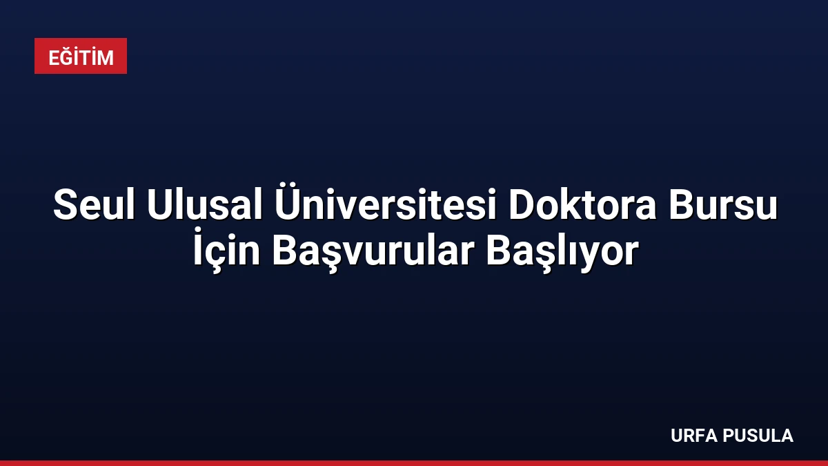 Seul Ulusal Üniversitesi Doktora Bursu İçin Başvurular Başlıyor