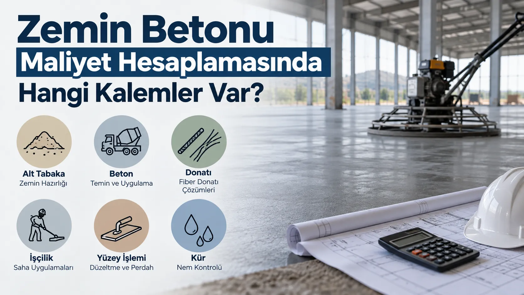 Zemin Betonu Maliyet Hesaplamasında Hangi Kalemler Var?