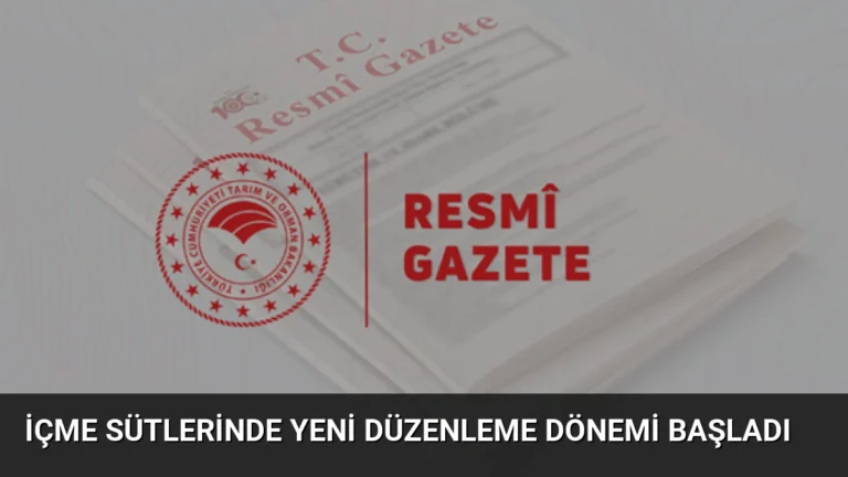 İçme Sütlerinde Yeni Düzenleme Dönemi Başladı