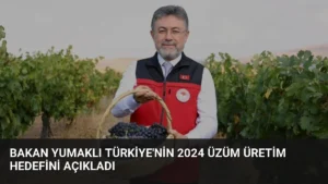 Bakan Yumaklı Türkiye’nin 2024 Üzüm Üretim Hedefini Açıkladı