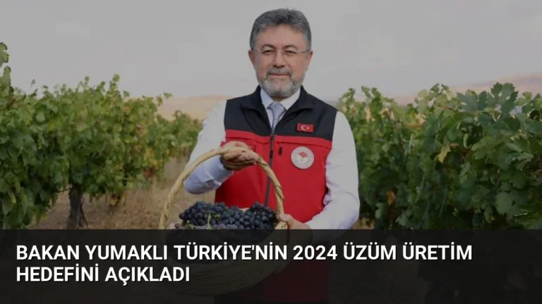 Bakan Yumaklı Türkiye’nin 2024 Üzüm Üretim Hedefini Açıkladı