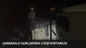 Çanakkale Açıklarında 3 Kişi Kurtarıldı