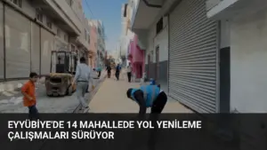 Eyyübiye’de 14 Mahallede Yol Yenileme Çalışmaları Sürüyor