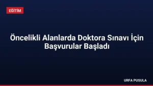 Öncelikli Alanlarda Doktora Sınavı İçin Başvurular Başladı
