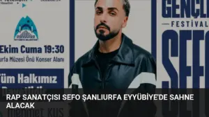 Rap Sanatçısı Sefo Şanlıurfa Eyyübiye'de Sahne Alacak