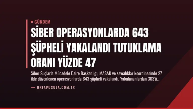 Siber Operasyonlarda 643 Şüpheli Yakalandı Tutuklama Oranı Yüzde 47