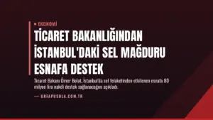 Ticaret Bakanlığından İstanbul’daki Sel Mağduru Esnafa Destek
