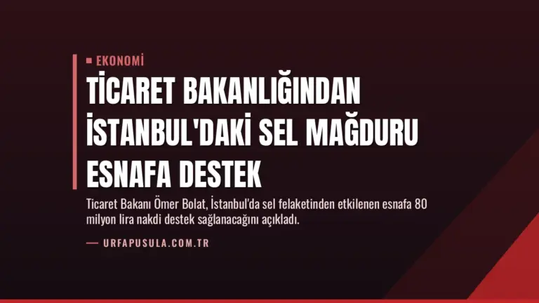 Ticaret Bakanlığından İstanbul’daki Sel Mağduru Esnafa Destek