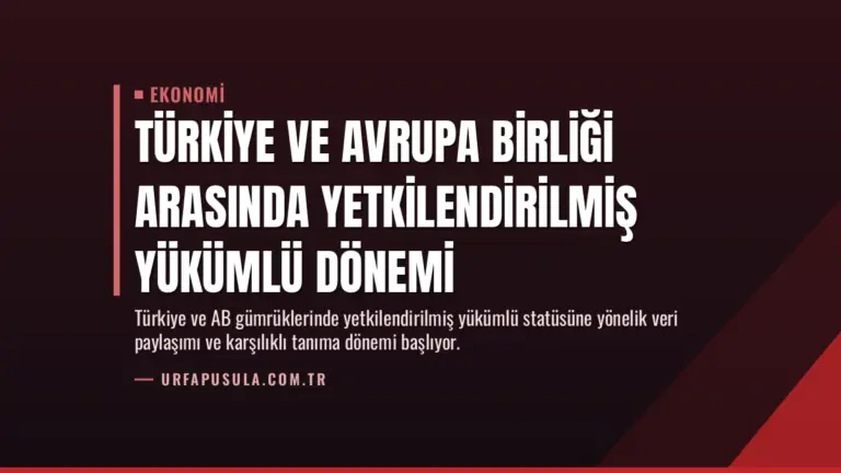 Türkiye ve Avrupa Birliği Arasında Yetkilendirilmiş Yükümlü Dönemi