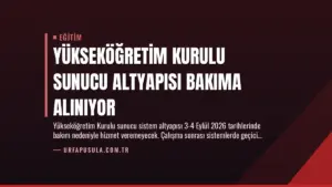 Yükseköğretim Kurulu Sunucu Altyapısı Bakıma Alınıyor