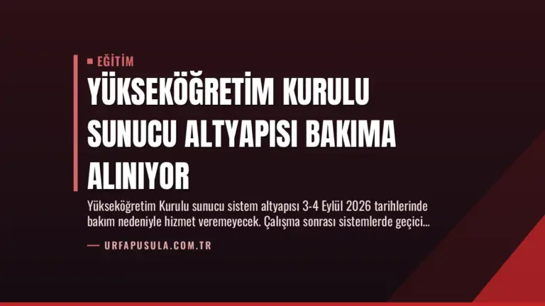 Yükseköğretim Kurulu Sunucu Altyapısı Bakıma Alınıyor